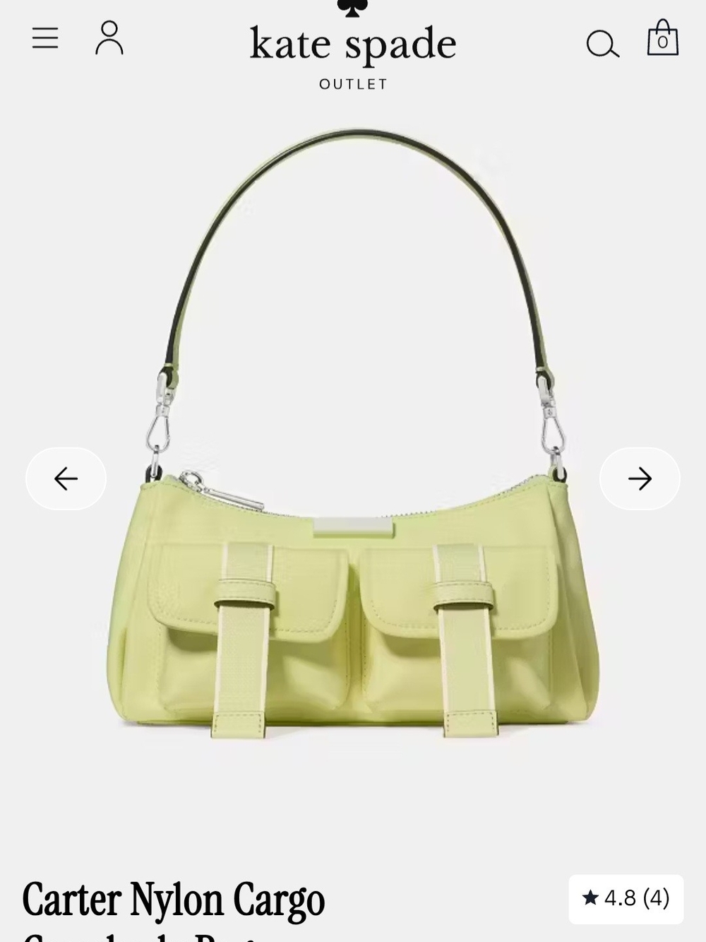 kate spade Lime Carter Nylon Cargo Shoulder Bag